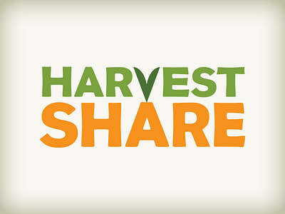 Harvest Share Logo carrot community green harvest logo logotype non profit orange