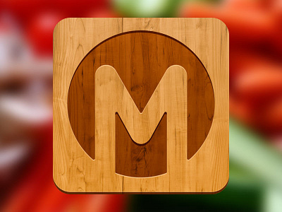 Montessori Chef App Icon app icon ios minimal monogram photoshop texture wood