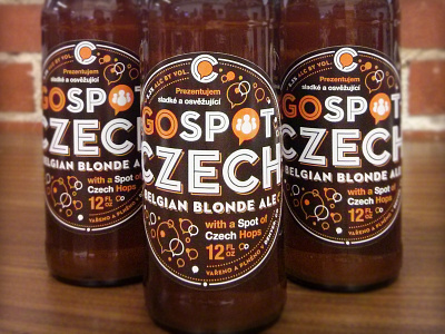 GoSpotCzech beer bottle colorado craft beer czech homebrew label packaging sticker type typography