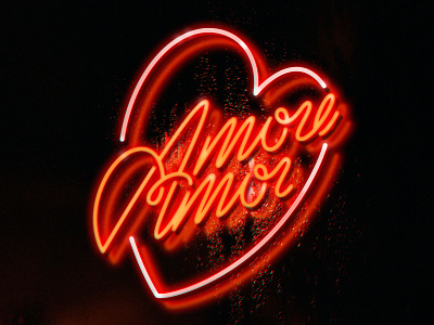 Gimme More Amor custom script neon neon script neon sign photorealism type typography valentines valentines day valentines day 2022