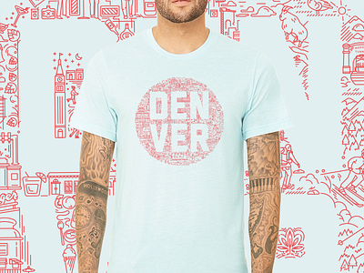 2017 DEN GoSpotCheck T-Shirt denver illustration monoline shirt startup t shirt vector