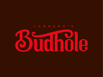 The Budhole: A Place for Friends bar brand branding idendity logo logotype type typography