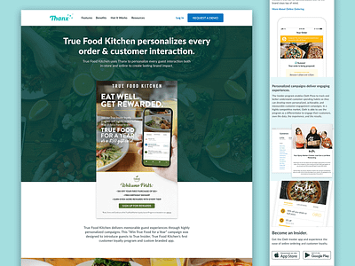 Thanx Customer Landing Pages interaction landing page responsive design thanx ui web web design