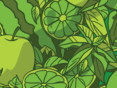 Fresh Fruit Background Illustration