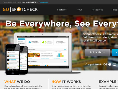 GoSpotCheck Marketing Site v2.0 homepage web web design webdesign website