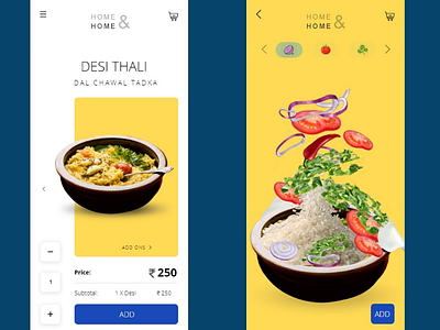 Screen for a Food App