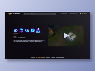 ChampLol - Diana part 2 design illustration leagueoflegends ui ux web website