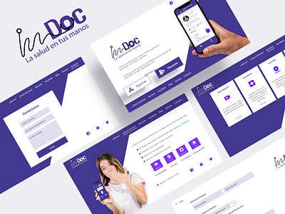 InnDoc Landing Page Desktop branding design flat logo medical medical care medical design minimal ui ux web website