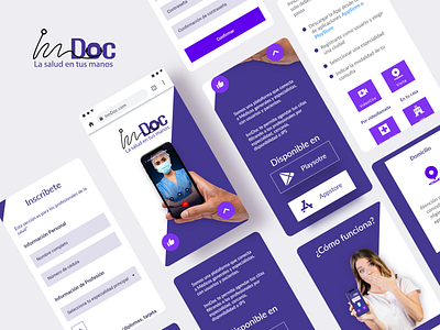 InnDoc Landing Page Mobile branding design flat graphic design icon logo ui ux web website