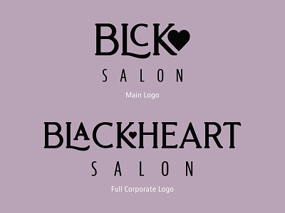 Blackheart Salon Logo branding design illustration logo logo design logotype vector