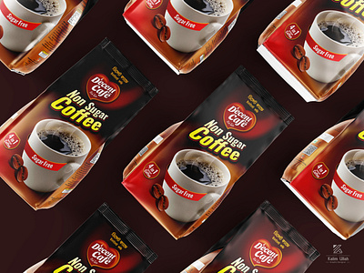Non Sugar Coffee Black Pouch Design biscuit packaging branding chips packet design coffee packet design decent cafe decent café foil coffee packet design illustration label design packaging design pouch design print design