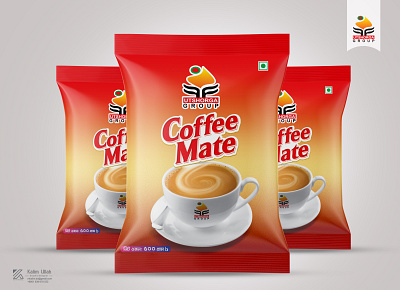 Coffee Mate Foil Packet Design biscuit packaging chips packet design coffee mate foil packet design design foil packet illustration logo packaging design pouch design print design