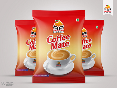 Coffee Mate Foil Packet Design biscuit packaging chips packet design coffee mate foil packet design design foil packet illustration logo packaging design pouch design print design