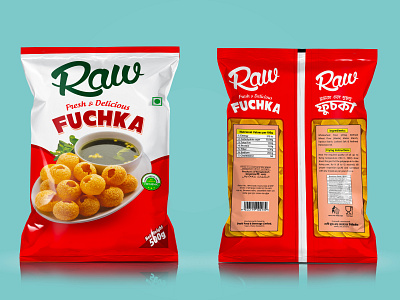Raw Fuchka Packaging Design packaging design pouch design raw fuchk