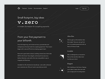 v.zero checkout icons landing marquee page payements