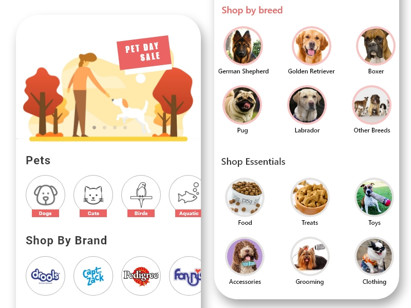 Online Pet Store App by Ankur G on Dribbble