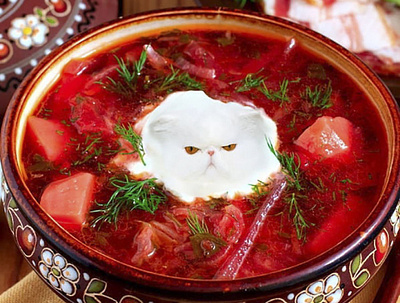 mek abstract cat collage contemporary fashion food kek