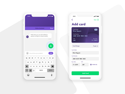 Type Less - timo Mobile Banking ai app bank app fintech mobile banking payment ui ux visa card