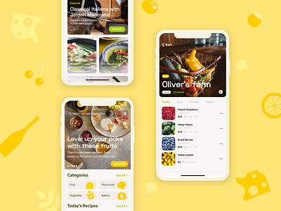 Main Screen - Bio Folk bio food branding cart delivery app experience design food app icon interaction design key visual logo product design recipe shopping ui ux veggie
