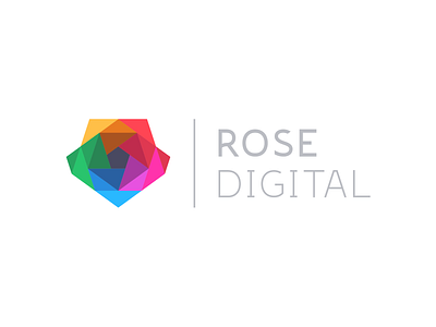 Rose colorful flower font logo logodesign typeface