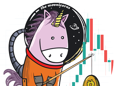 The Moonicorns artwork creative design graphics illustration madeinaffinity moon moonicorn unicorn vector