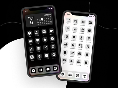 Introducing OS Icons! 14 app design apps customization dark ui homescreen iconography icons ios 14 homescreen iphone launch minimal minimalism mobile monochrome popular product theme
