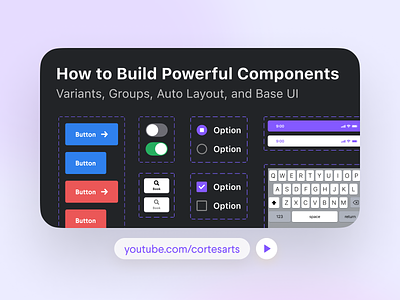 New Video! How to Build Powerful Components auto layout auto layout figma auto layout tutorial component components design system design tutorial design video figma figma tutorial product design thumbnail tutorial ui ux ux design variants video youtube youtuber