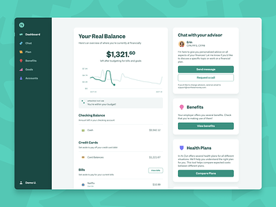 Northstar Dashboard Refresh app application bills card dashboard finance finances fintech friendly green hiring icon illustration product design startup ui ux web
