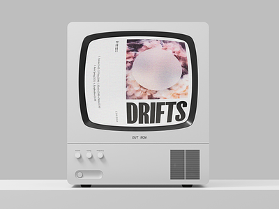 Drifts Album Out Now album artwork beats cover digital flowers hip hop lofi mockup music musician production tv vintage vinyl