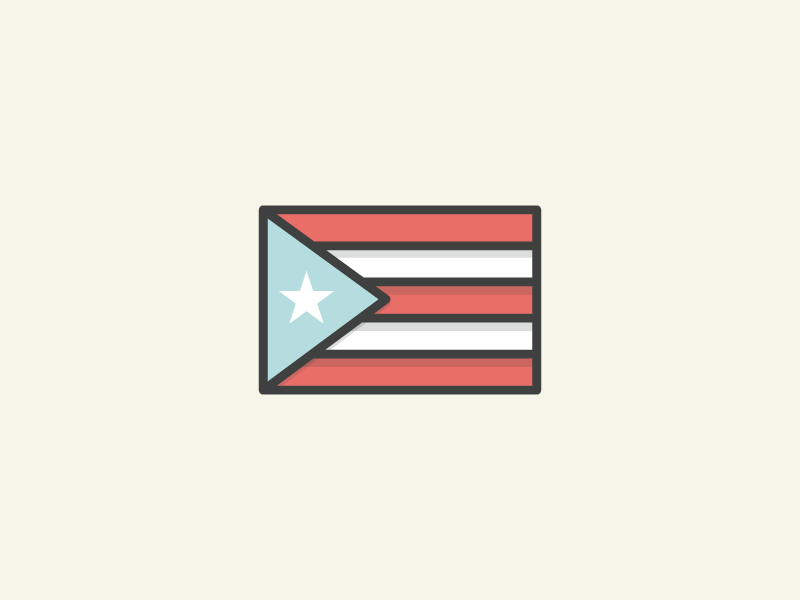 Puerto Rico carribean color dropbox essentials flat icon icons island pallet pastel puerto rico