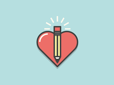 For The Love Of Design color dropbox flat heart icon icons pallet pastel pencil shadow shine