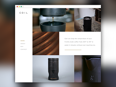Coil WIP coffee coil design experience goods interface misc ui user web