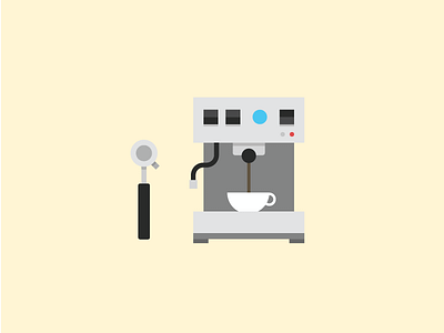 Espresso Anyone? coffee color espresso flat illustration machine mocha pallet