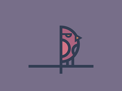 Unamused Bird bird circles dropbox flat geometry icon icons land minimal