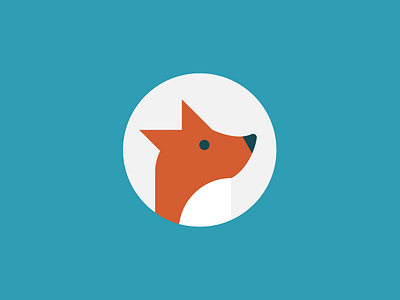 Foxy animal circles dropbox flat fox geometry icon icons minimal shuttle