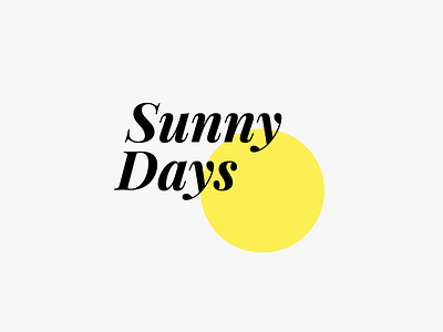 Sunny Days Logo blog brand branding italic logo minimal news serif simple sun