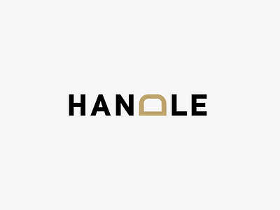 Handle Logo brand branding clever icon leather logo minimal sans simple