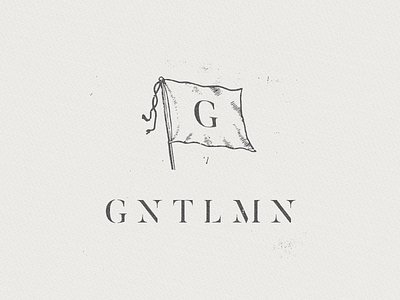 The Gentleman 2 badge banner brand branding classy flag gentleman logo minimal serif sophisticated