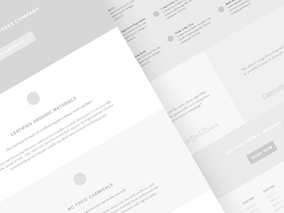 Organique Marketing Wireframes clean ecommerce greyscale interface marketing minimal ui ux wireframe