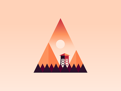 🔥👀 color fire game gradient icon illustration nature outdoors pink sky watch