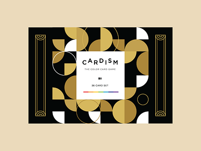 Cardism Packaging WIP box brand card circle decoration game geometry gold logo ornate package packaging