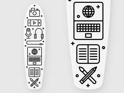 The Design Essentials Pennyboard board camera custom essentials icon illustration notebook penny phone skate tech