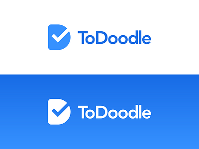 ToDoodle app blue brand identity logo logotype tech todo typography web