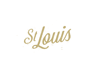 Off to St. Louis! gold lettering louis missouri moving packing saint script texture trip typography