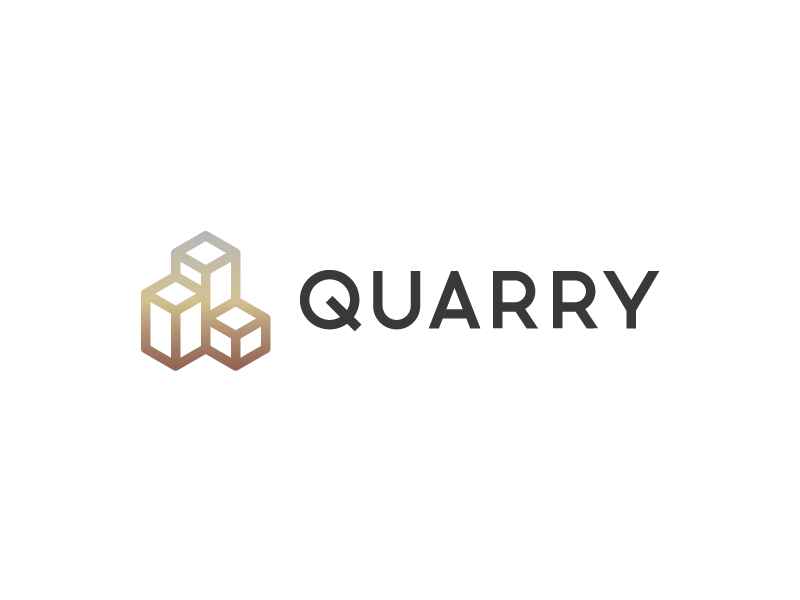 Quarry Custom Logotype branding custom gradient icon logo logomark logotype quarry typography