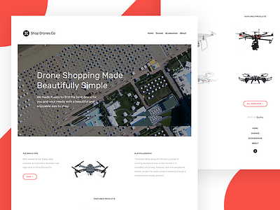 Introducing Shop Drones Co 🚀 development drone ecommerce minimal shop ui ux web website