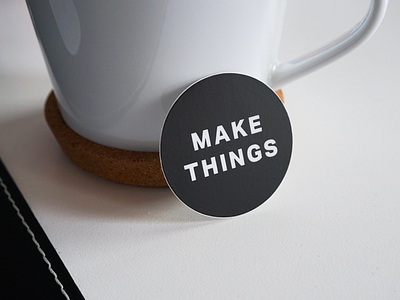 Make Things Sticker badge icon inspiration minimal simple stickers type typography web