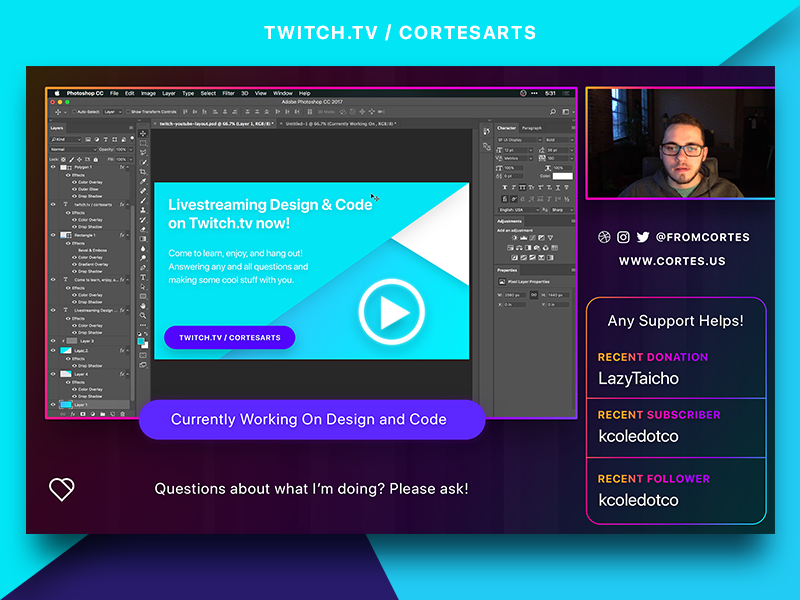 Twitch Stream Layout By Dennis Cort s On Dribbble
