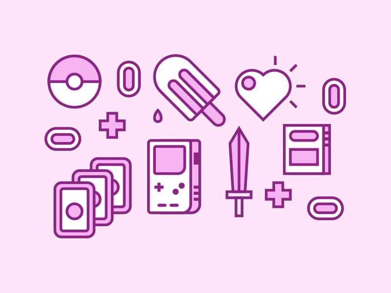 Being An Adult ice cream mario sword cards game boy video games gaming pokemon nintendo illustration icon
