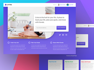 Livtra Unused 2 color gradient landing minimal page product ui ux web web design website